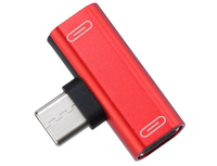 Adaptador USB2.0 2 en 1 Tipo C, Divisor de Carga y Auriculares Auxiliares de 12 Meses de Duración, Transformador para Android, para Samsung, Hua, Pure Braid