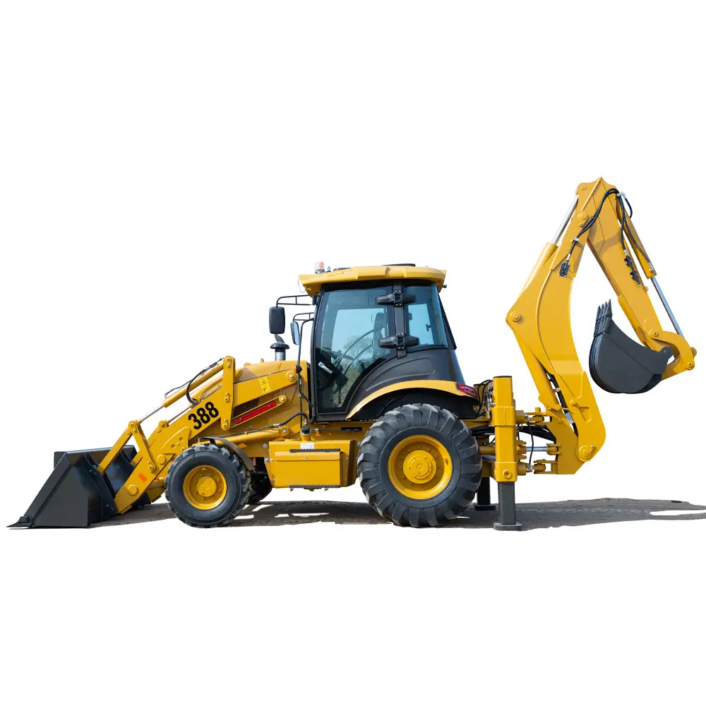 Compact new front backhoe loader 4 wheel articulated machinery small cheap loader backhoe green farm backhoe price for sale