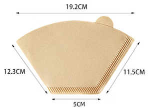 Filtro de Papel <span class=keywords><strong>para</strong></span> Café de 1 a 12 Tazas, Tipo Canasta, con Asa <span class=keywords><strong>para</strong></span> Colgar y Forma de Cono, Pulpa Pura, en Existencia y Diseño Personalizado - Product Image 4