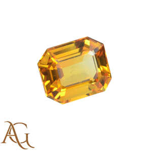 Zafiro amarillo natural, corte octogonal, esmeralda, rectangular, facetado, piedra preciosa suelta para joyería, certificado. - Product Image 2