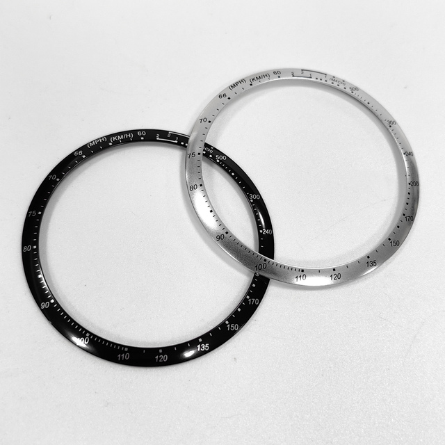 39.6mm Black Silver Aluminum Watch Bezel Insert Parts for L3.636.4 Men's Watch