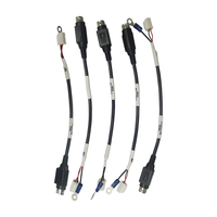 Câble d'alimentation DC mâle HINICABLE DIN4P, conducteur en cuivre étamé pour assemblages de câbles isolés en PVC noir 2725 24AWG