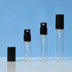 HeLun מפעל 2ml 3ml 5ml מדגם בודק מלחץ צוואר בושם זכוכית בקבוק עם מרסס כיסוי