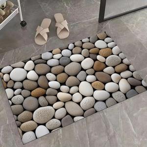 Tapis en terre de diatomée Pebble pour salle de bain, <span class=keywords><strong>douche</strong></span>, toilettes, entrée, buanderie, absorbant, antidérapant, séchage rapide, avec support en caoutchouc naturel - Product Image 3