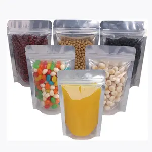 Transparent Stand up Pouch Foil Material Bag Food Industry Use Recyclable with Gravure Printing for Food Packaging