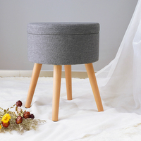 Tabouret en velours capitonné, pouf rond en velours froissé, repose-pieds, chaise, repose-pieds