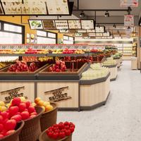 Projet de rénovation complet d'un supermarché, d'un magasin de proximité, construction clé en main, EPC, décoration intérieure, travaux civils