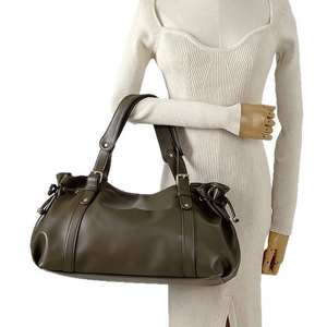 Sac à main rétro à la mode pour femmes, en PU souple, avec fermeture éclair et chaîne, grande capacité et plusieurs poches - Product Image 4