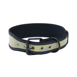 Collier réfléchissant pour animaux de compagnie, confortable, rembourré en néoprène, 2 pouces de large, pour chiens de taille moyenne et grande, Pitbull, Labrador, Rottweiler - Product Image 3