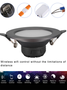 RGBW Mờ Nhiều Màu <span class=keywords><strong>LED</strong></span> <span class=keywords><strong>Spot</strong></span> Light <span class=keywords><strong>LED</strong></span> Recessed Lights WiFi Từ Xa APP Alexa Điều Khiển Bằng Giọng Nói Thông Minh Downlight - Product Image 6