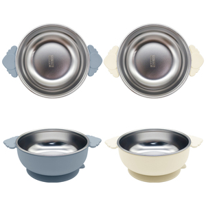 Bol pour bébé sans BPA, antidérapant, isolé à double paroi, en acier inoxydable 304, avec ventouse, pour tout-petits et enfants - Product Image 2