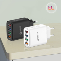Vente en gros 4 ports USB 5.1A 4.1A 2.4A chargeur mural QC 3.0 chargeur rapide multiple adaptateur EU US charge de téléphone portable