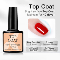 Top Coat Gel Vernis à Ongles Personnalisé avec Logo, Sans Résidu, Haute Brillance, Sans HEMA, Transparent, Sans Essuyage, pour Salons Professionnels