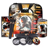 Kit complet d'accessoires pour fumeurs : Grinder à herbes personnalisé avec logo, pot de rangement, sac et plateau à rouler – Vente en gros
