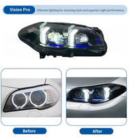Phares LED DRL Snake Eye améliorés, 4000 Lumens, 4000K, double couleur, Plug & Play, 12V, neufs, 25W, garantie 1 an pour Série 5 F10 LCI