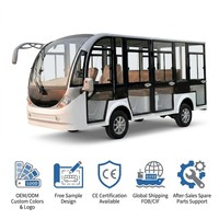 Voiture de tourisme électrique fermée à 4 rangées, entièrement vitrée, avec portes hermétiques, bus de tourisme scellé, 30 km/h, autonomie 60-140 km