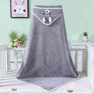 Màu Xanh Khăn Tắm 2025 Mới Dễ Thương Siêu Thấm Nén Nhanh Chóng Khô In Động Vật Bé Trùm đầu Khăn Cho Sử Dụng Ngoài Trời - Product Image 2