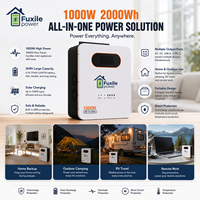 Estación de Energía Todo en Uno de 1000W 2000Wh con Batería LiFePO4, Generador Solar con Múltiples Puertos de Salida para Respaldo Doméstico, RV y Camping