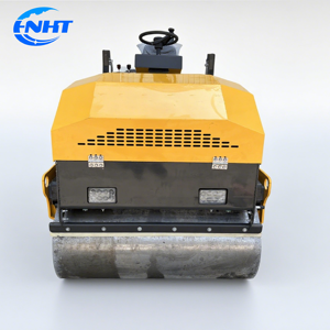 Rodillo Compactador Vibratorio de Doble Tambor, a Gasolina o Diésel, Pequeño, de 2 Toneladas, Manual, Mini Rodillo Compactador para Carreteras - Product Image 1