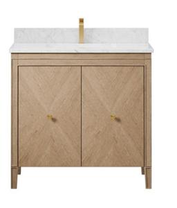 Smartwood Hot Sale Modern Water Resistant Floor Standing Oak Bathroom Vanity Porcelain Basin LED <b>Mirror</b> Painted Finish <b>Rectangle</b> - Product Image 4