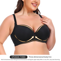 Soutien-gorge grande taille réglable à armatures, sans couture, lisse et fin, avec effet push-up, fourni directement par l'usine pour le commerce extérieur