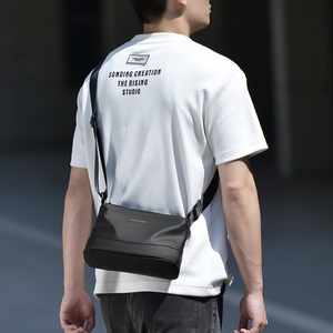 Borsa a Tracolla da <span class=keywords><strong>Uomo</strong></span> in Vera Pelle, Stile Business Casual, Grande Capacità, Multistrato, Impermeabile, Leggera, Formato Piccolo Quadrato - Product Image 4