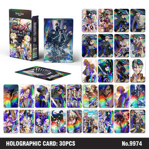 30 cartes holographiques d'anime LOMO double face, collection 2D, thème L'<span class=keywords><strong>Attaque</strong></span> <span class=keywords><strong>des</strong></span> <span class=keywords><strong>Titans</strong></span>, style INS - Product Image 2