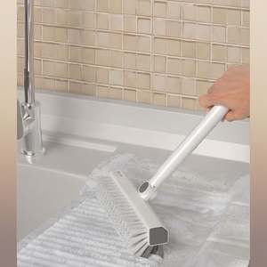 Brosse de nettoyage de sol en plastique PP à poils durs à long manche, sans angle mort, brosse à carrelage pour salle de bain, pour voitures - Product Image 5