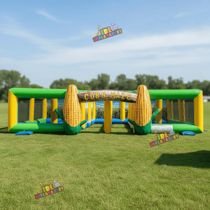 <span class=keywords><strong>Labyrinthe</strong></span> gonflable commercial géant en PVC personnalisé, <span class=keywords><strong>labyrinthe</strong></span> gonflable à traverser pour enfants, parc à thème extérieur - Product Image 1