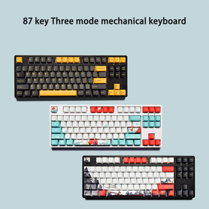 Teclado mecánico para juegos de 87 teclas, Teclado retroiluminado con cable de arcoíris Led Rgb con interruptores rojos para Windows Gaming Pc - Product Image 3