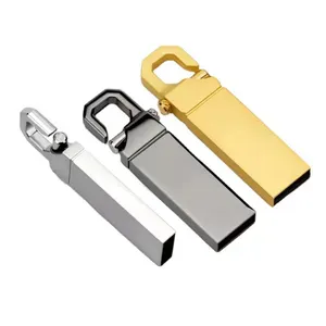 Clé USB en métal Vente en gros 64 Go 32 Go 16 Go 8 Go 4 Go 2 Go 1 Go Clé USB personnalisée Porte-clés Clé USB avec logo