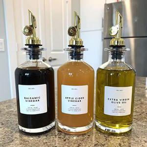 Botellas dispensadoras de aceite de oliva para cocina y botellas dispensadoras de jarabe de café con <span class=keywords><strong>volquetes</strong></span> ponderados que admiten personalización - Product Image 2