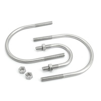 Boulon en U en acier inoxydable 304 avec 2 écrous, vis en U, collier de serrage pour tuyau, M6 M8 M10 M12, boulons à crochet en U