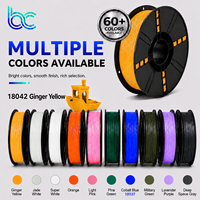 Filamen Becreative Multicolor PLA Plus PETG ABS Diameter 1.75mm Suhu Pencetakan 205-215°C 1kg/gulung Permukaan Halus Berkilau 3D