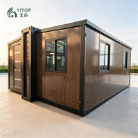 Maison mobile pliable 700 mm 20 pieds 40 pieds, 2 ou 3 chambres, bureau mobile, hôtel, maison préfabriquée modulaire extensible rapide, petite villa
