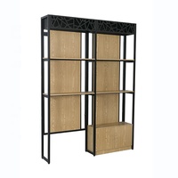 Dernier magasin de détail présentoirs simple face treillis métallique les étagères de supermarché en bois peuvent être personnalisées
