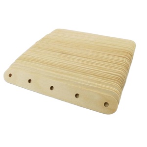 Natural Birch Wood Sticks with Holes Wooden Art Craft Sticks