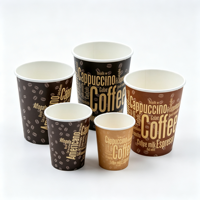 Gobelet jetable écologique en papier kraft de qualité alimentaire à paroi simple avec logo et couleur personnalisables pour café chaud
