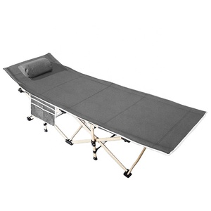Lit de camping pliant moderne en PVC Oxford 600D pour l'extérieur, <span class=keywords><strong>livraison</strong></span> immédiate, chaise longue avec cadre en acier, pour hôpital et parc, lit de camp - Product Image 3