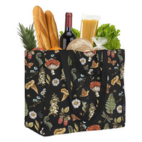 Sac fourre-tout en toile extra large à imprimés animaliers, recyclable et écologique - Sac de courses réutilisable à porter à l'épaule, 6 poches intérieures, 2 compartiments