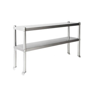 Étagère murale en acier inoxydable de haute qualité VICTORY KITCHEN, étagère de rangement à 2 niveaux, équipement de restauration, étagère de table - Product Image 2