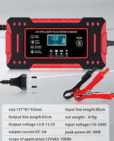 Chargeur de batterie automatique rapide 12V 6A, réparation d'impulsion universelle, cycle profond, moto, voiture, chargeur de batterie électrique 12V ABS OTP OVP