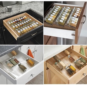 Spice Rack Organizer 2022 Newest Kitchen Cabinet Drawers 3 Tier Expandable Spice Rack Shelf Organizer