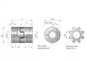 Accouplement élastique EK1 EK2 EKL EKH EK6 SP6 EK7 <span class=keywords><strong>EKZ</strong></span> TX1 - Product Image 5