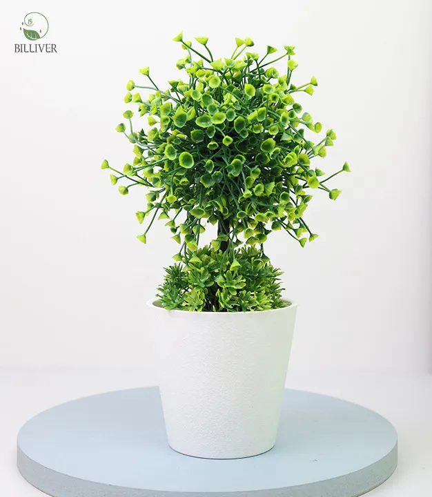 Le prix de gros usine plantes artificielles avec pot mode maison bureau décoratif fausse plante décoration en pot en plastique