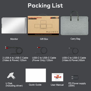 Monitor Portátil Cuádruple de 14 Pulgadas y 1200P, IPS USB C, Pantalla Dual para Laptop, Negociación Empresarial, Bolsas, Forex, Criptomonedas, Extensor - Product Image 6