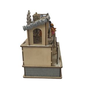 Ornement <span class=keywords><strong>de</strong></span> noë<span class=keywords><strong>l</strong></span> personnalisé, décoration <span class=keywords><strong>de</strong></span> cour, tour en <span class=keywords><strong>bois</strong></span> avec lumière led et <span class=keywords><strong>village</strong></span>, 50 pièces - Product Image 3