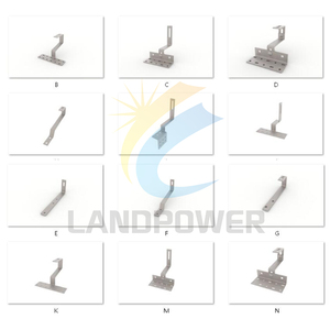 <span class=keywords><strong>Crochet</strong></span> <span class=keywords><strong>de</strong></span> fixation pour toit en tuiles Landpower Solar, installation facile, surface anodisée, capacité <span class=keywords><strong>de</strong></span> charge vent 60 m/s et charge neige 1,4 KN/m² - Product Image 3