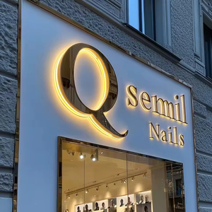 Signalétique LED professionnelle à effet halo rétroéclairé, lettres 3D en acier inoxydable pour les bâtiments gouvernementaux et les murs d'institutions - Product Image 6