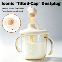 Mignonne tasse à bec en silicone pour tout-petits, gobelet à paille pour bébé, tasse à boire, biberon d'apprentissage pour enfants, pour lait et eau